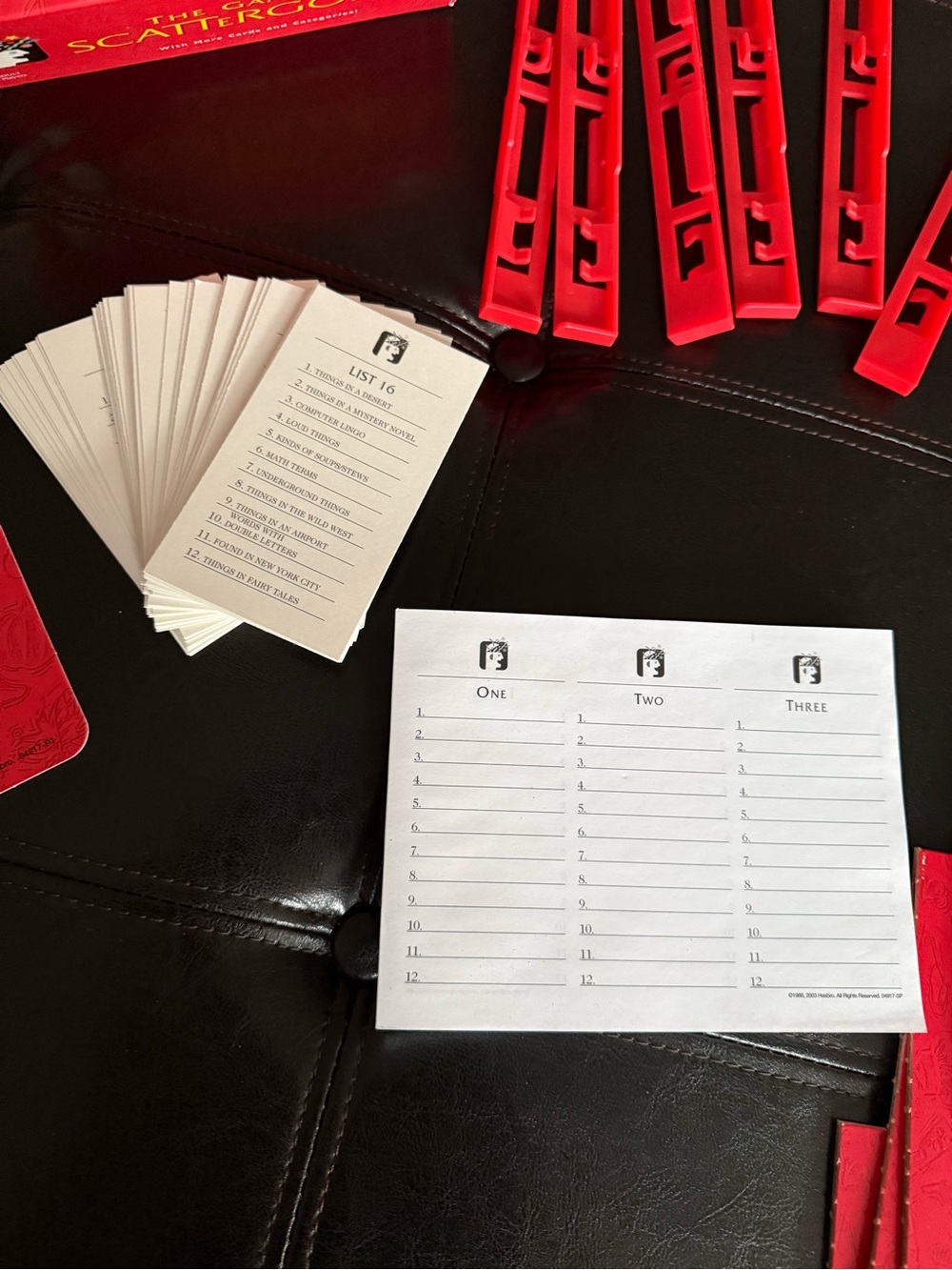 Scattergories Game Box - Bright Red - Picture 2 of 13